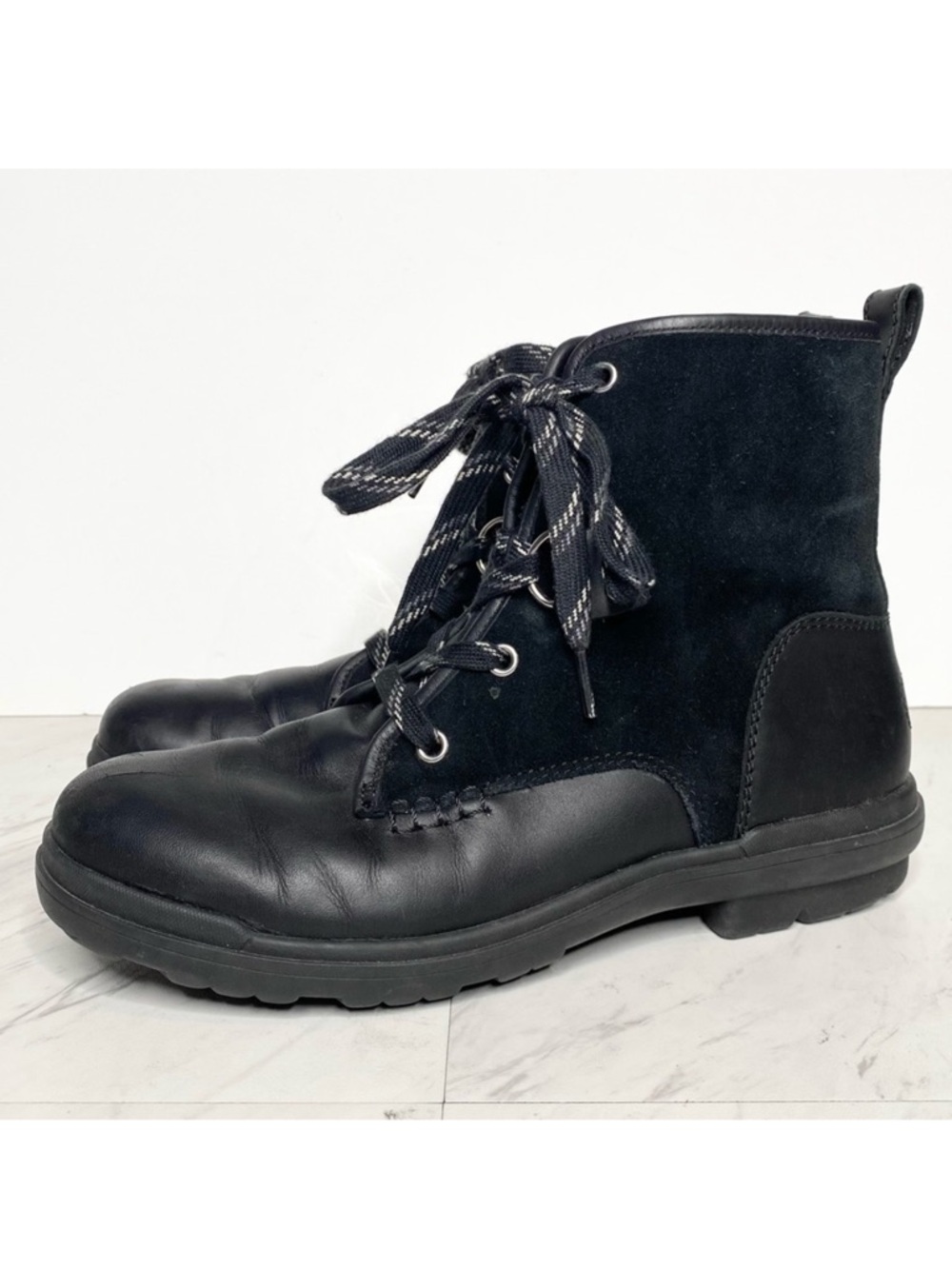 UGG Hapsburg Lace Up Black Boot 9 1/2